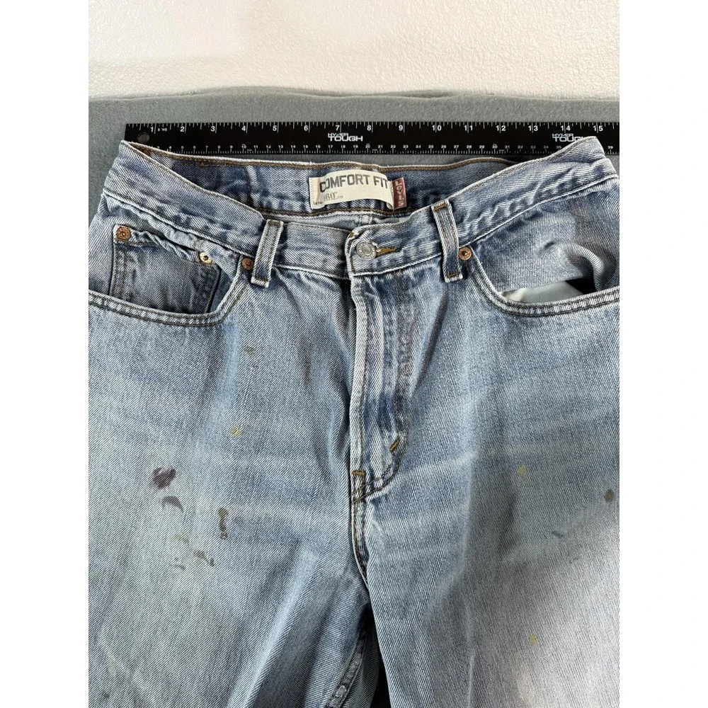 Y2k Levi's 560 Jeans Mens 33x32 Light Wash Blue Comfort Fit Denim Casual